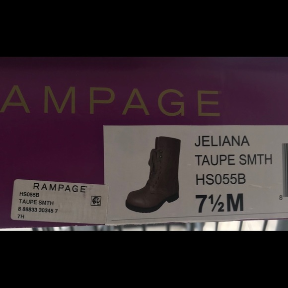 NWT Rampage Jeliana Leather Lace Up Boots - Picture 8 of 8